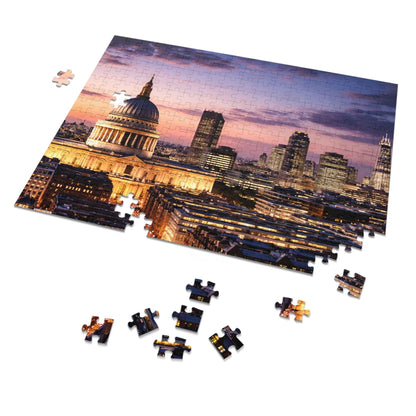 London Skyline Jigsaw Puzzle with Tin – Sunset Cityscape Gift