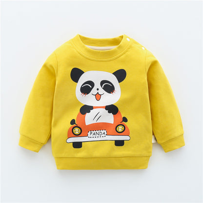 Children's Yellow Dinosaur Cartoon Sweatshirt | Baby & Toddler Top