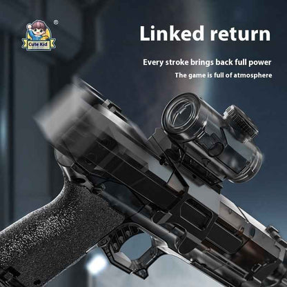 LED Lights Electric Water Guns Children Simulated Shooting Recoil Powerful Automatic Water Spray Gun Kids Summer Outdoor Toys