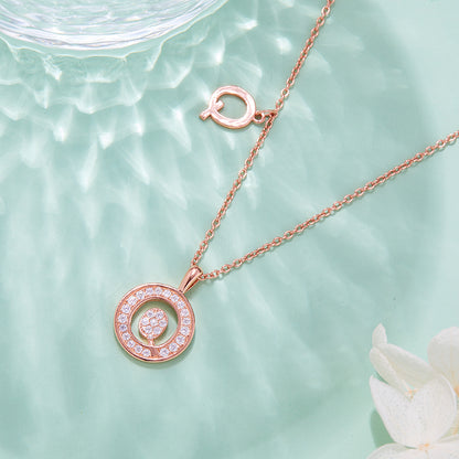 Moissanite Letter Q Necklace | Platinum-Plated S925 Silver | GRA Certified