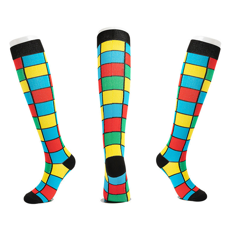 Sports Compression Socks – Nylon Jacquard Cycling & Running Socks