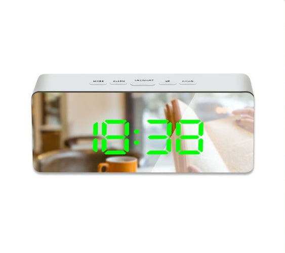 LED Mirror Alarm Clock with Temperature Display