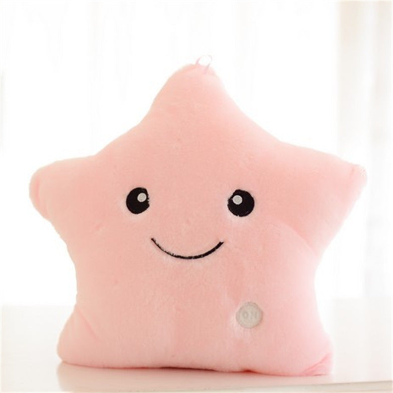 Glow-in-the-Dark Star Plush Pillow | LED Light Up | Gift