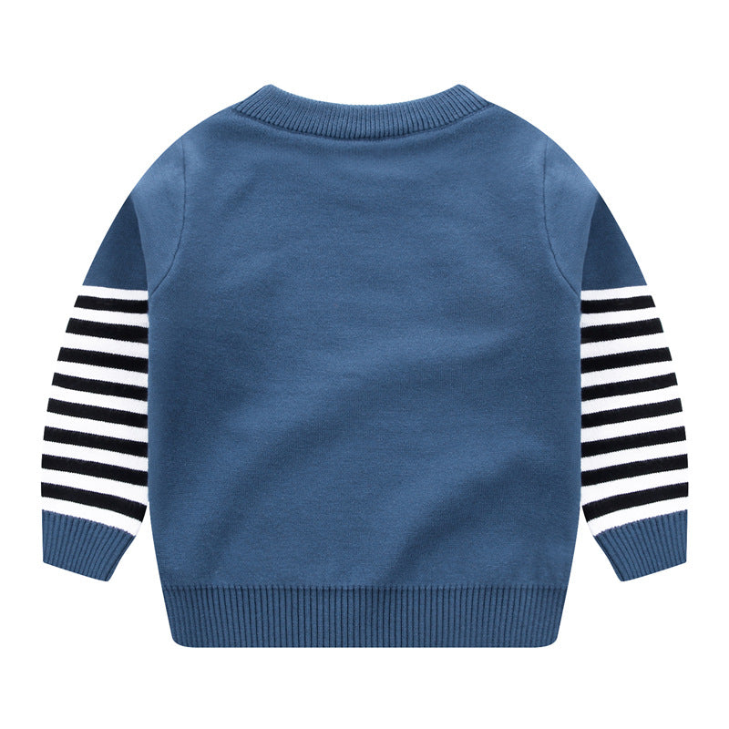 Children's Vehicle & Animal Print Cotton Pullover Sweatshirt | Boys Top