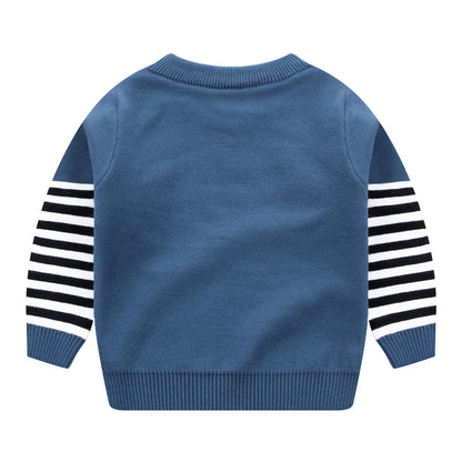 Children's Vehicle & Animal Print Cotton Pullover Sweatshirt | Boys Top