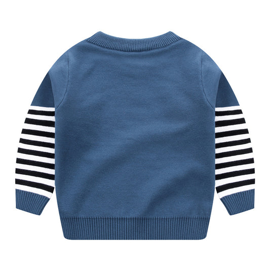 Children's Vehicle & Animal Print Cotton Pullover Sweatshirt | Boys Top