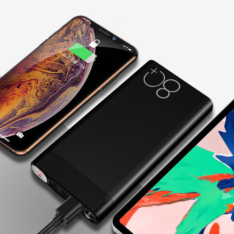 Slim Alloy Power Bank with LCD Display – Fast Charging 10000mAh & 20000mAh