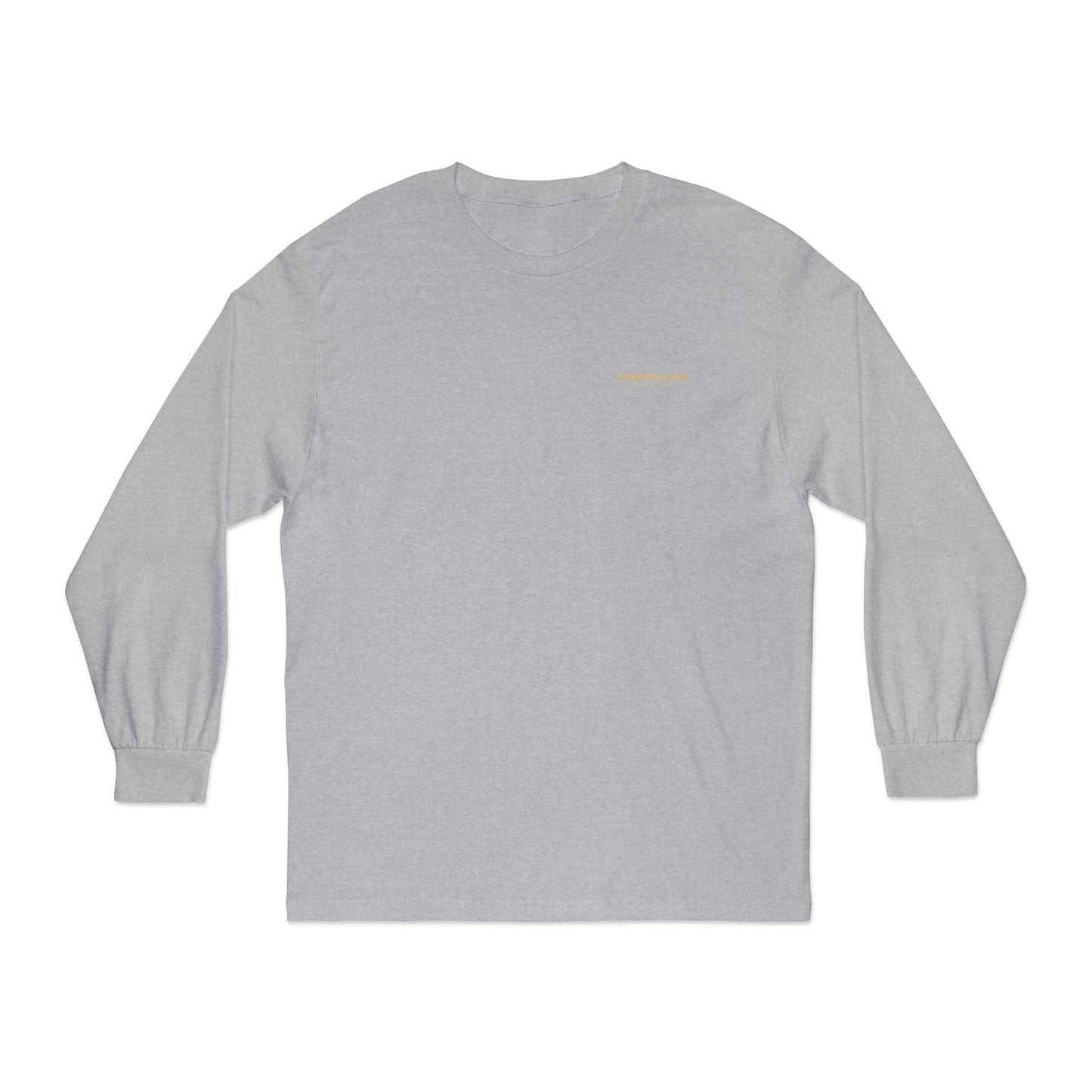'Good Vibes Only' Long Sleeve Tee – Minimalist White & Gold Unisex Top