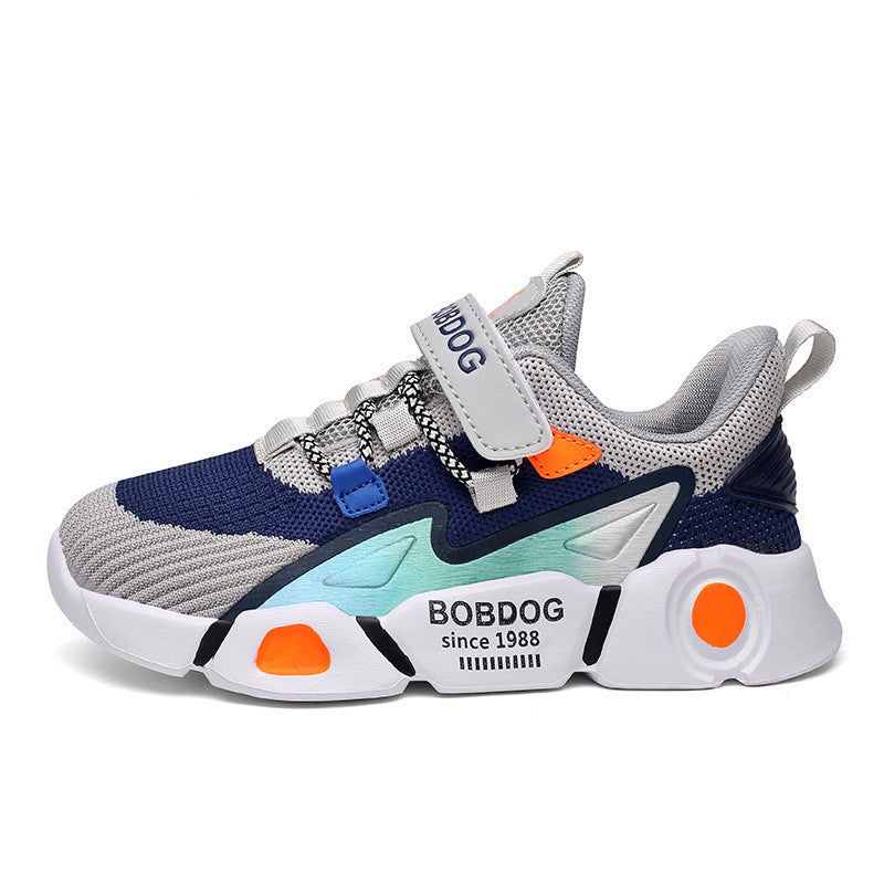 Children's Double Mesh Velcro Trainers | Unisex Lightweight Kids Shoes EU 27-37