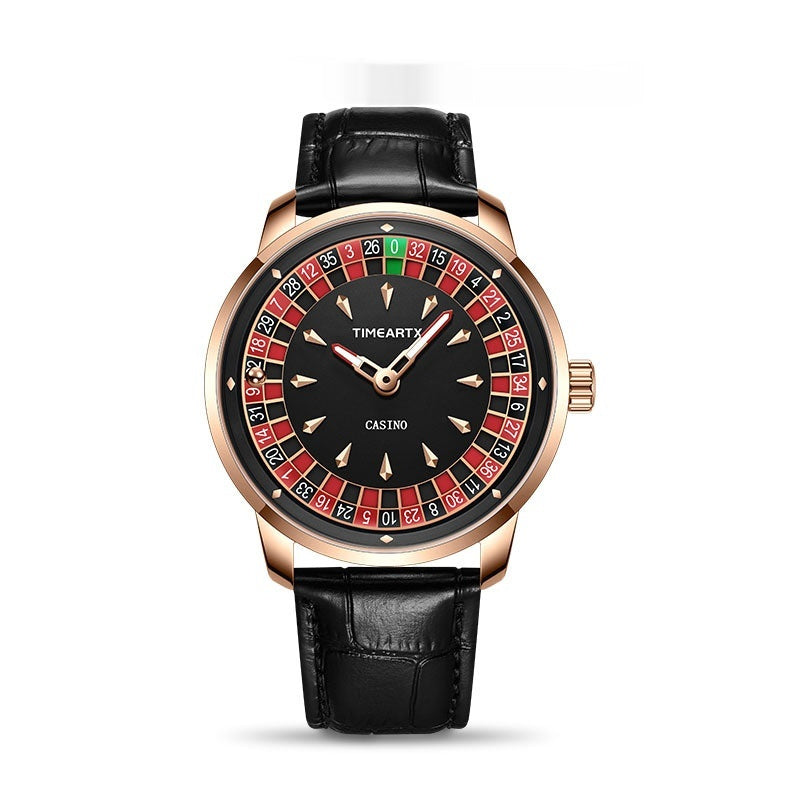 Men's Luminous Waterproof Quartz Watch – Rose Gold & Silver