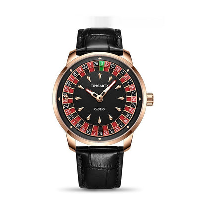 Men's Luminous Waterproof Quartz Watch – Rose Gold & Silver