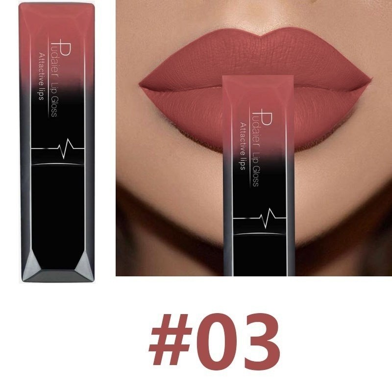 Matte Liquid Lip Gloss – Waterproof Long-Lasting 8ml, 21 Shades