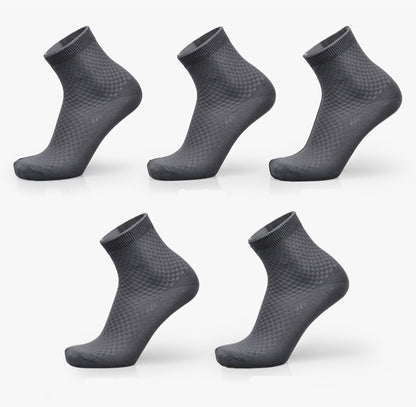 Men's Bamboo Fibre Business Socks – 5 Colours, Multi-Pack