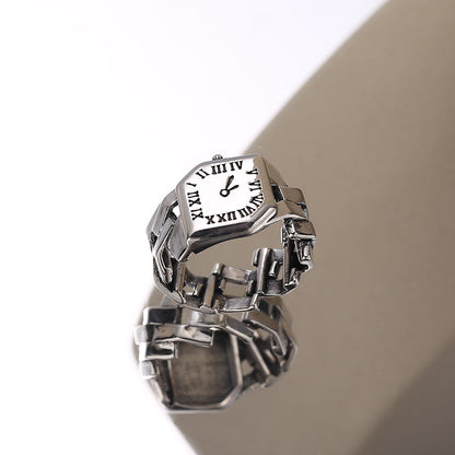 Women's 925 Silver Adjustable Opening Ring – Vintage Elegant Band