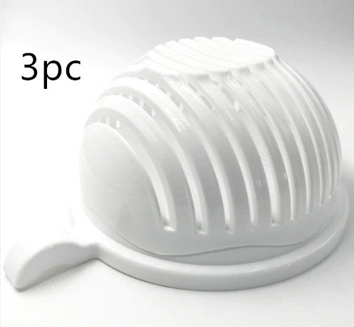 Salad Cutter Bowl — 2-in-1 Chopper, Drain Basket & Serving Bowl