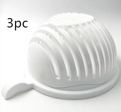 Salad Cutter Bowl — 2-in-1 Chopper, Drain Basket & Serving Bowl