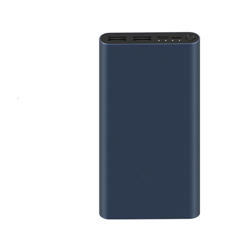 Slim Alloy Power Bank – 18W Fast Charging Dual-Port 10000mAh Black & Silver