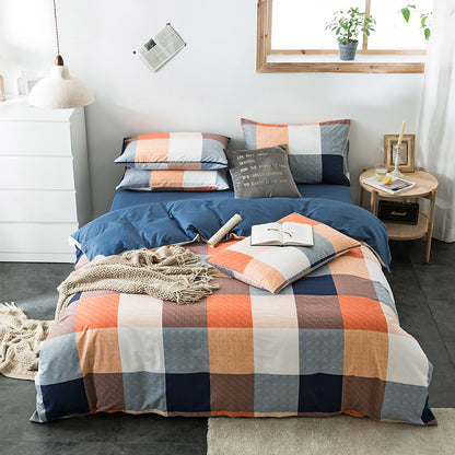 Geometric Quilted Cotton Bedding Set 4 Piece | 15 Designs