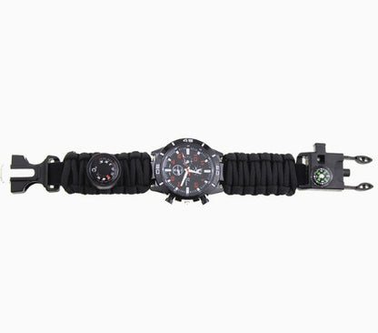 6-in-1 Paracord Survival Bracelet – Compass, Fire Starter & 480kg Rope