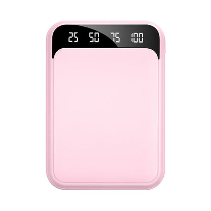 Mirror Finish Power Bank with LCD Display – 10000mAh Pink, White, Blue & Black