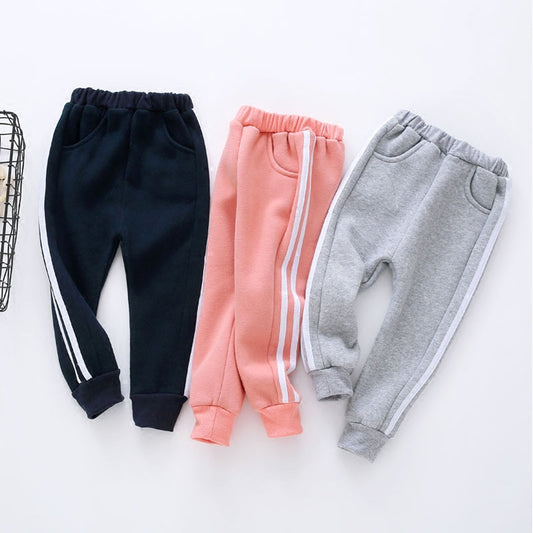 Children's Fleece-Padded Casual Trousers | Warm Kids Pants Ages 3–8