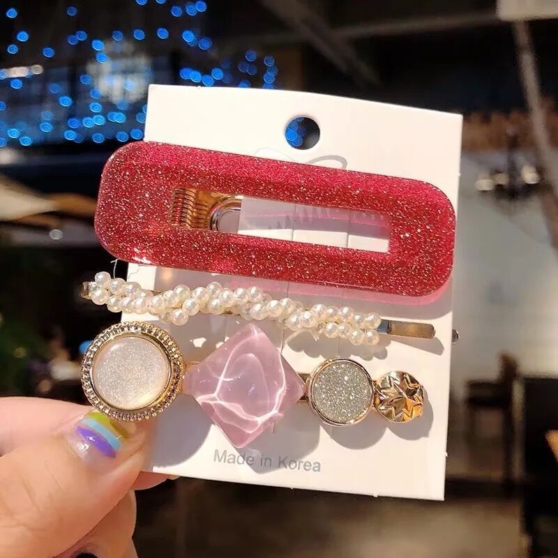 Geometric Resin Hair Clip – Polished Barrette | 15 Styles