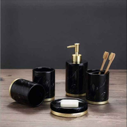 Ceramic Marble Bathroom Accessories Set