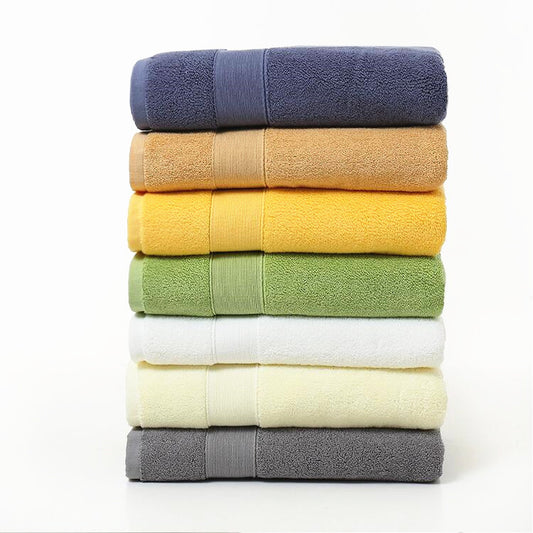 100% Cotton Thickened Plain Bath Towel 70x140cm