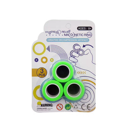 Magnetic Finger Rings Decompression Toy | Wearable Fidget Rings