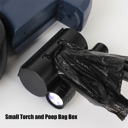 Dual Retractable Dog Lead | 3m Two-Dog Leash with Torch & Poop Bag Holder