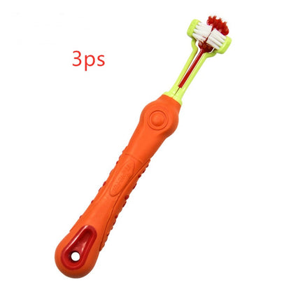 3-Sided Pet Toothbrush – Dog & Cat Teeth Cleaner | Single & 3-Pack