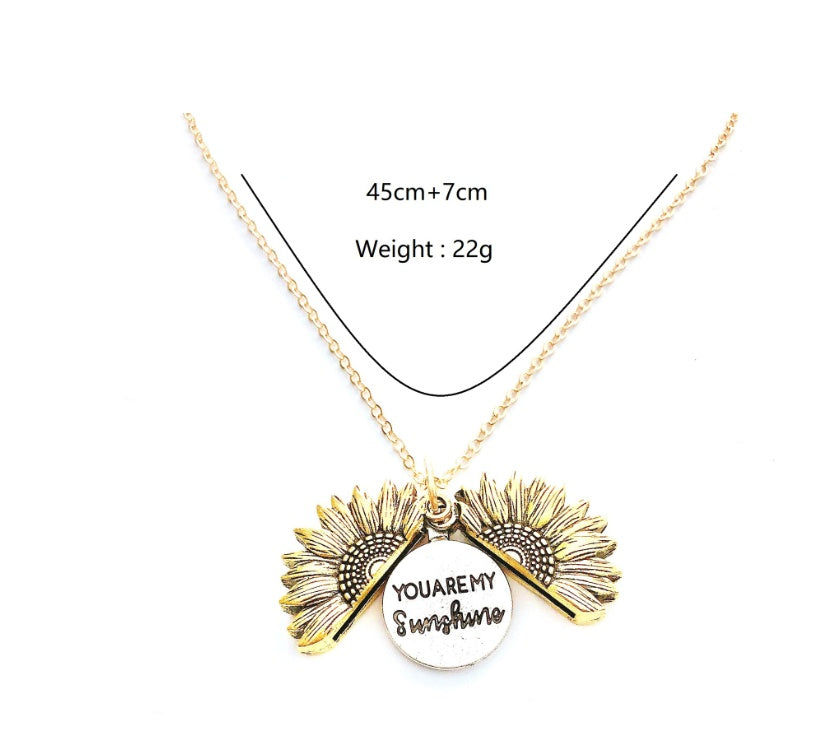 Sunflower Pendant Necklace | Gold, Silver & Rose Gold