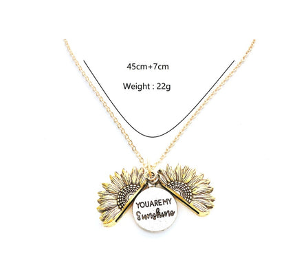 Sunflower Pendant Necklace | Gold, Silver & Rose Gold