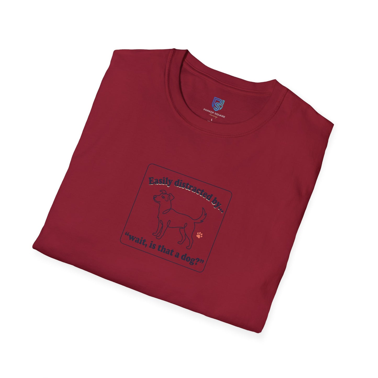 'Easily Distracted By…wait, is that a dog?' Cartoon Dog Graphic Tee