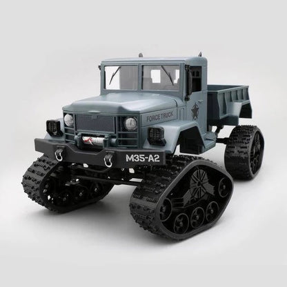2.4GHz 4WD Military RC Truck – Front Lights, 3kg Load & Camera Option
