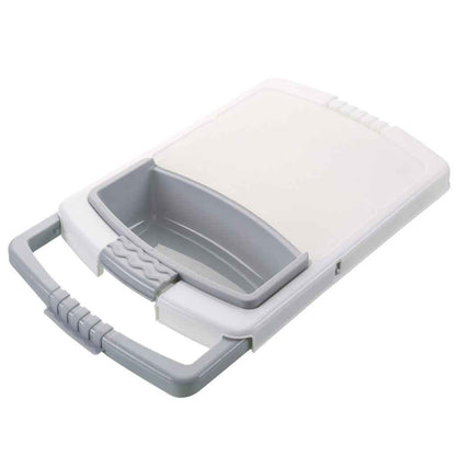 3-in-1 Sink Cutting Board with Drain Basket – Multi-Function PP Kitchen Board