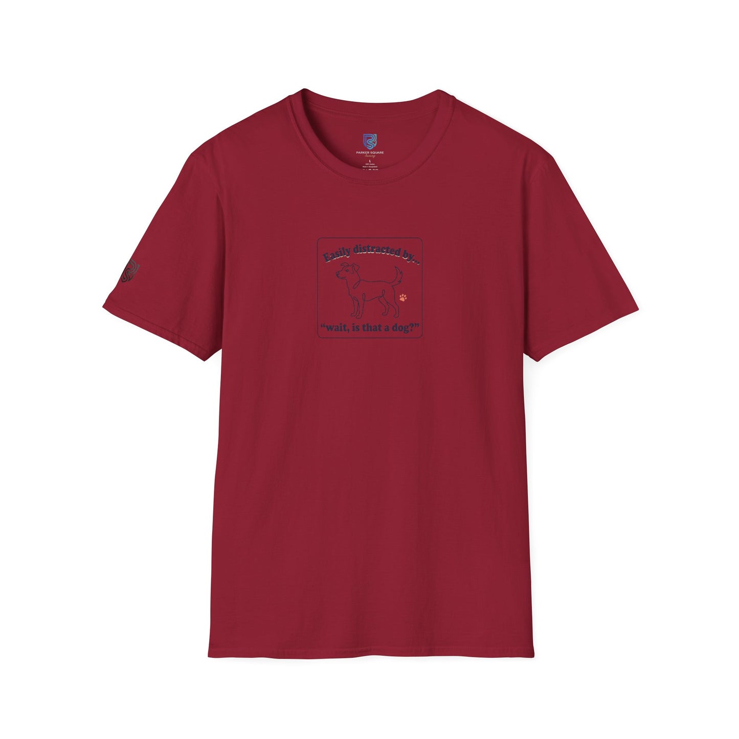 'Easily Distracted By…wait, is that a dog?' Cartoon Dog Graphic Tee