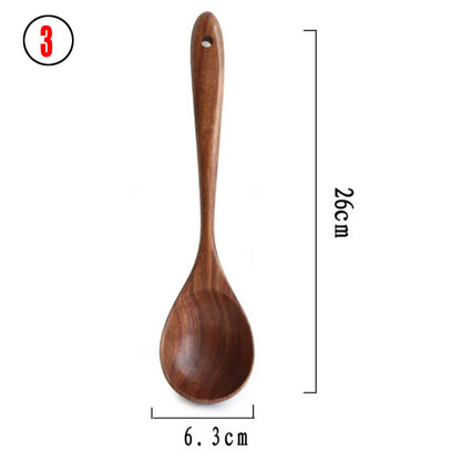 Natural Wood Kitchen Utensil Set