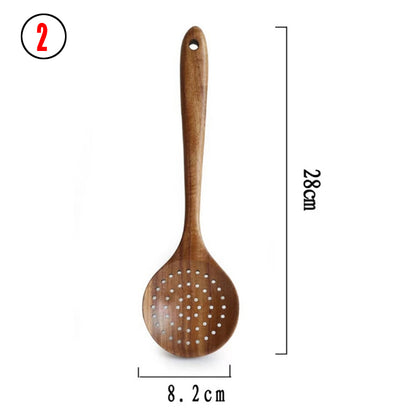 Natural Wood Kitchen Utensil Set