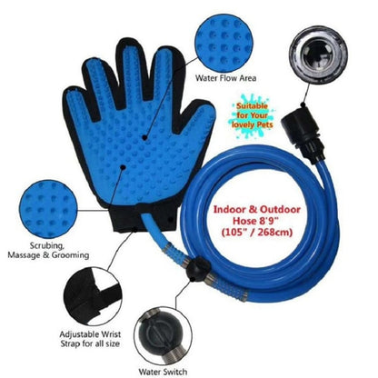 2-in-1 Pet Shower Sprayer & Massage Glove | Handheld Dog Bath Tool