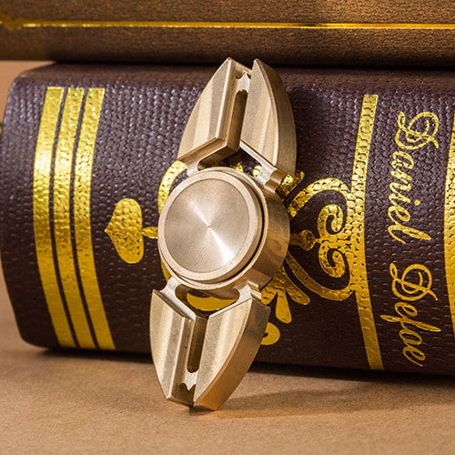 Triangular Brass Fingertip Spinning Top Decompression Toy