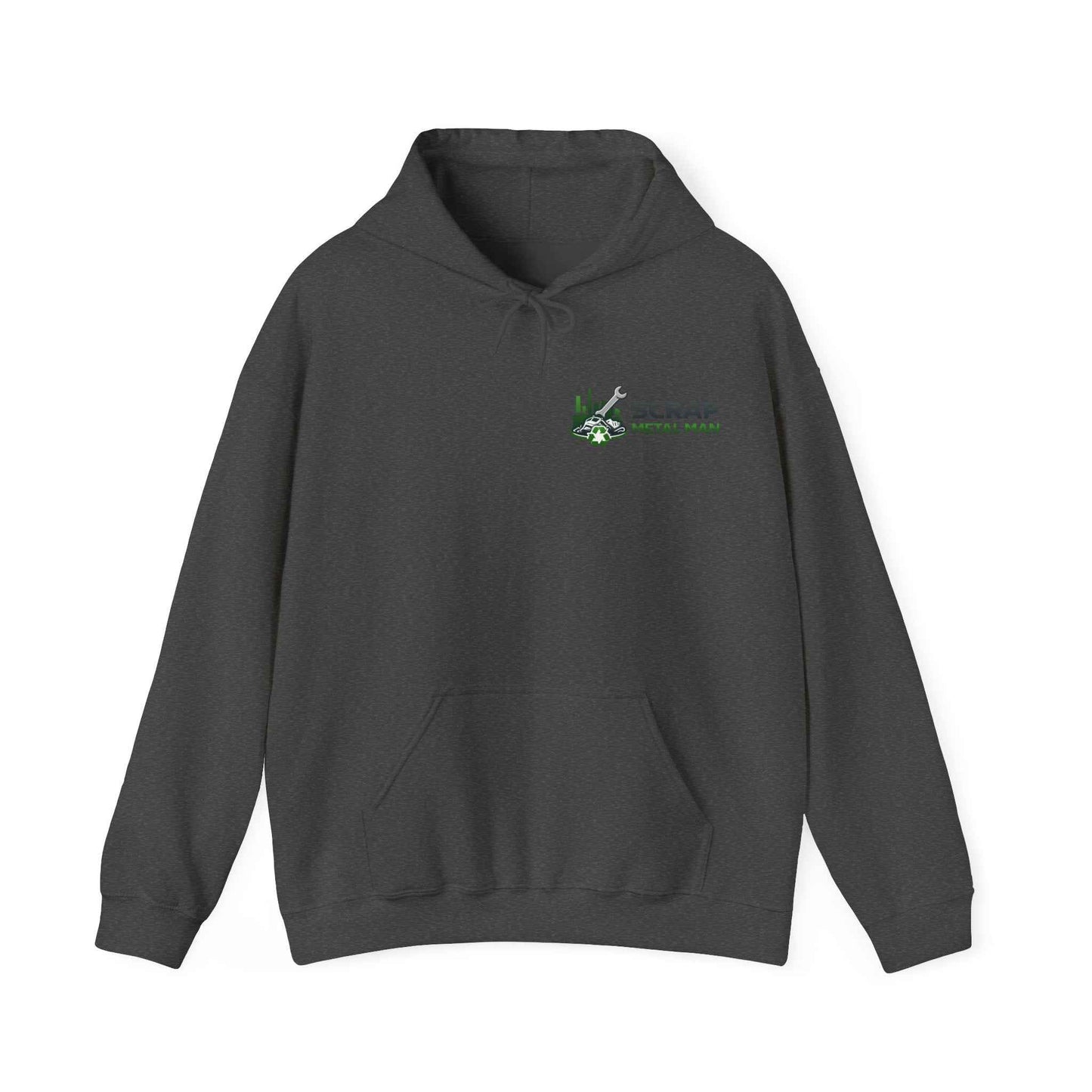 Scrap Metal Man Logo Hoodie – Industrial Style Unisex Sweatshirt