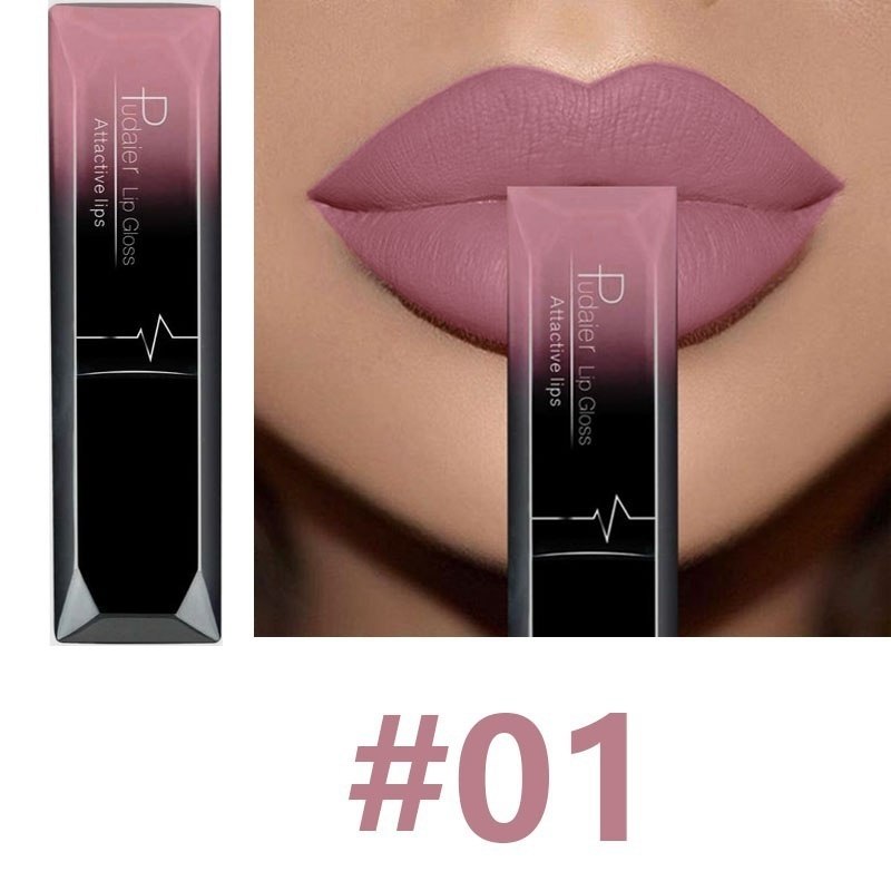 Matte Liquid Lip Gloss – Waterproof Long-Lasting 8ml, 21 Shades