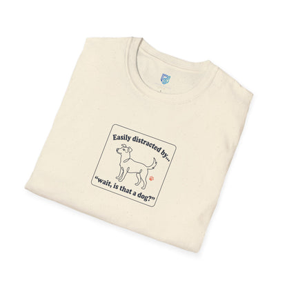 'Easily Distracted By…wait, is that a dog?' Cartoon Dog Graphic Tee