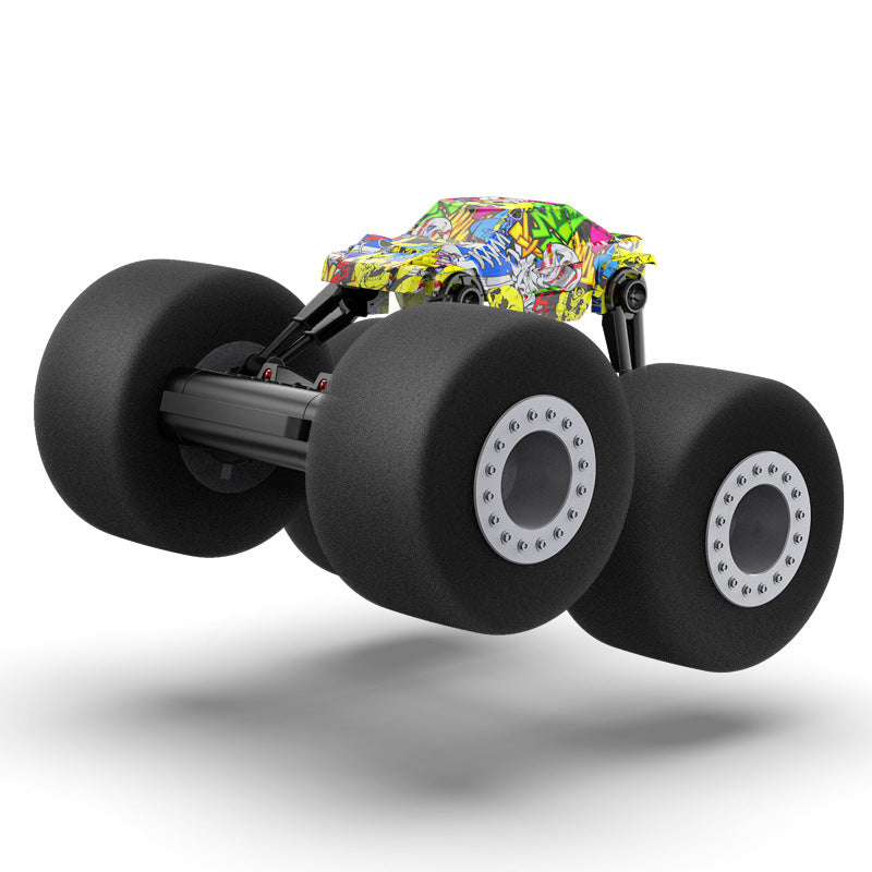 RC Stunt Truck Sponge Tyres - 2.4G Off-Road Remote Control Car LED Lighting Age 8+