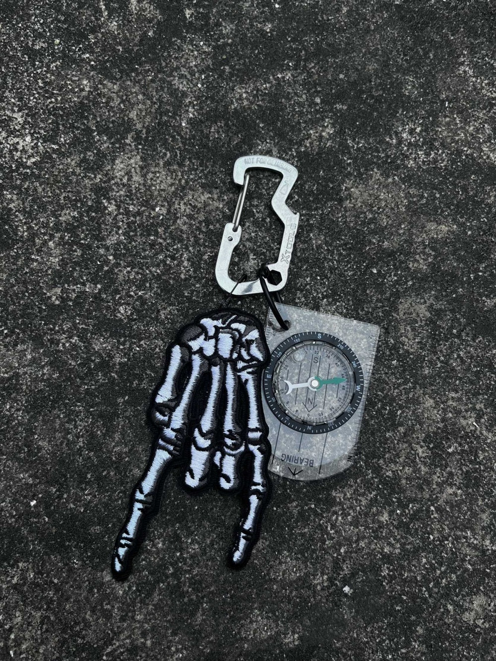 Skull Carabiner Keychain | Bold Bag Charm