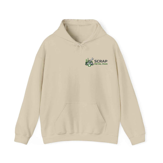 Scrap Metal Man Logo Hoodie – Industrial Style Unisex Sweatshirt