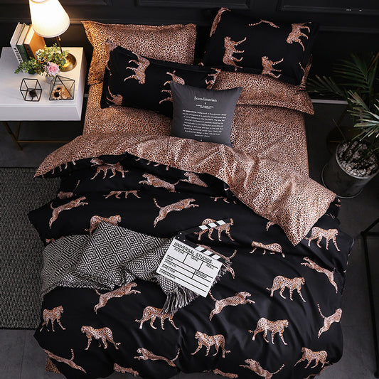 Geometric Print Brushed Polyester Duvet Cover Set | 10 Sizes