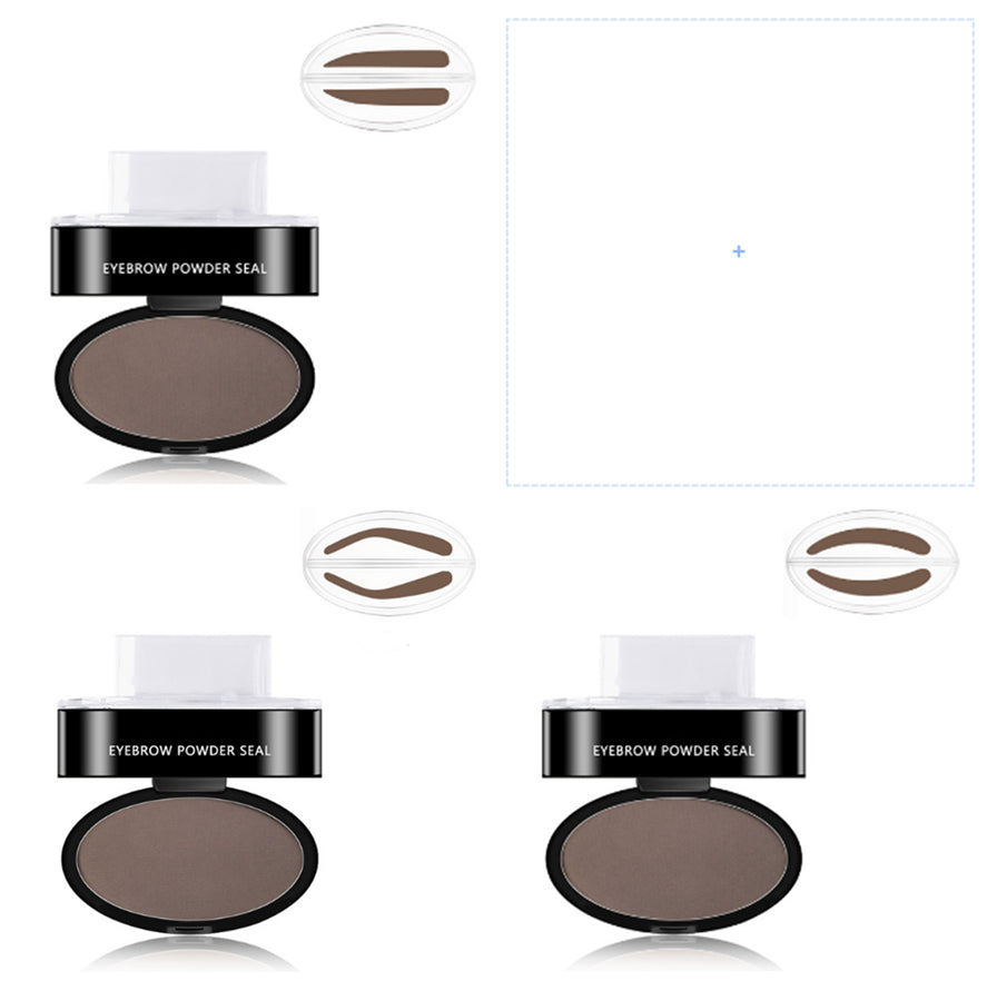 Eyebrow Stamp Powder Kit – Waterproof, 3 Shapes & Shades, Multi-Pack