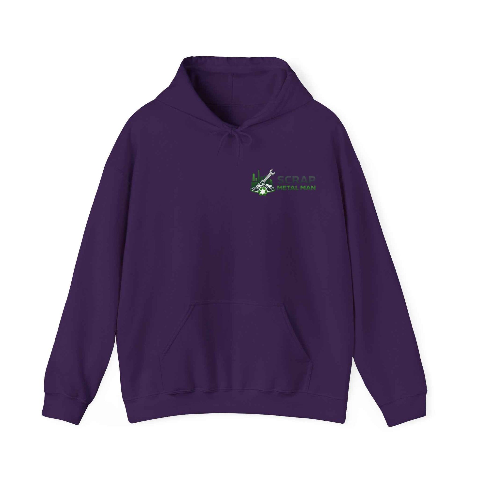 Scrap Metal Man Logo Hoodie – Industrial Style Unisex Sweatshirt